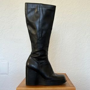 Knee High Leather Boots, sz 7